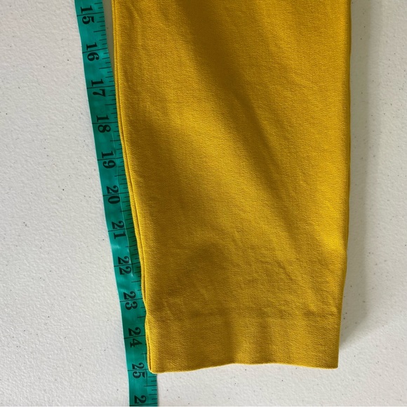 J. Crew Winnie Pant Golden Straw Mustard Yellow Ankle Chino Size 8 - Picture 11 of 13